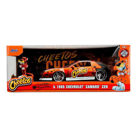 JADA TOYS - Cheetos-Chevy 1985 with Chester Cheetah - Die-cast Hollywood Rides (Auto a escala 1:24)