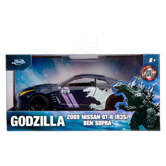 JADA TOYS - GODZILLA 2009 - Die-cast Hollywood Rides Nissan GT-R R35 (Auto escala 1:32)