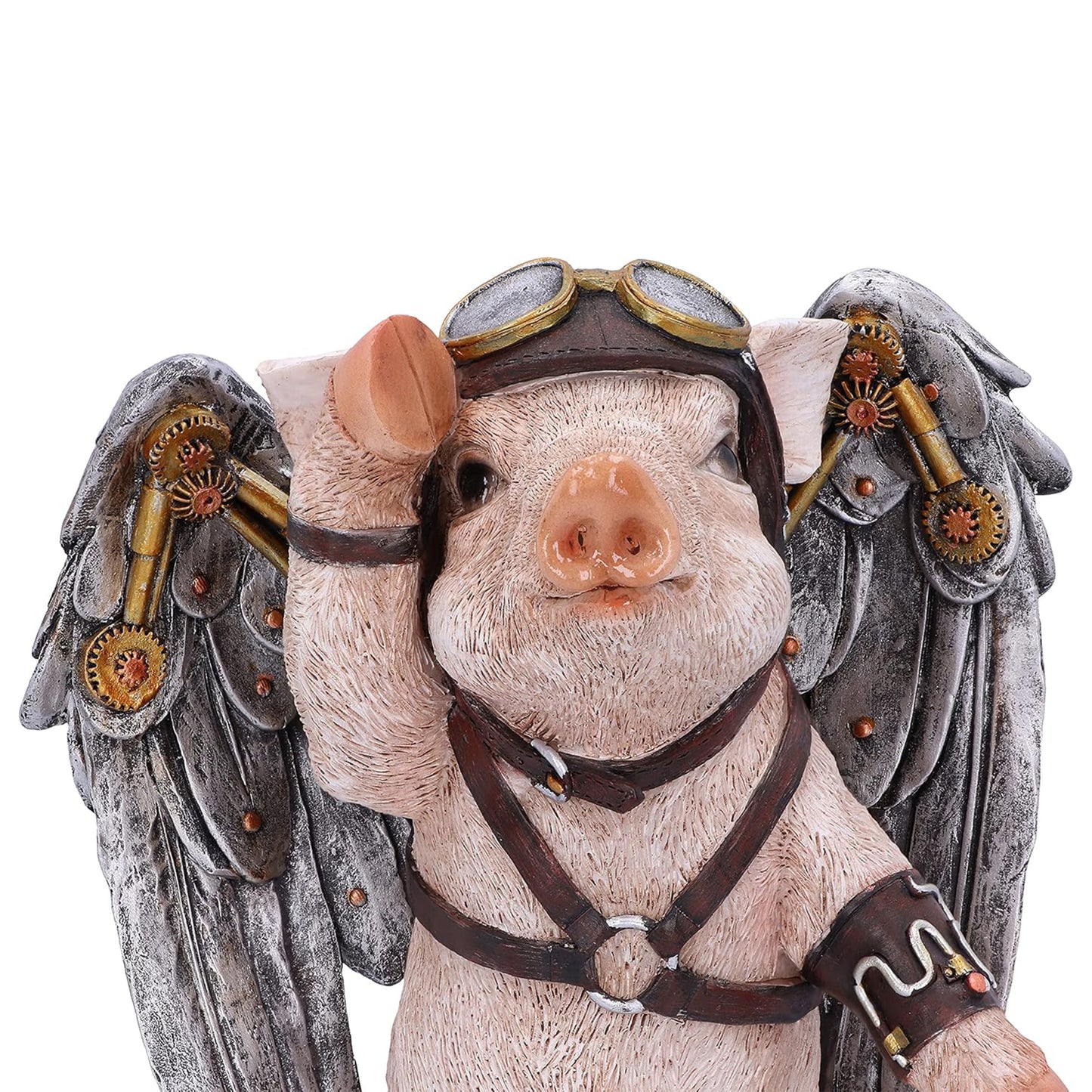 NEMESIS NOW - Steampunk Porky Pilot - Adorno de 23 cm