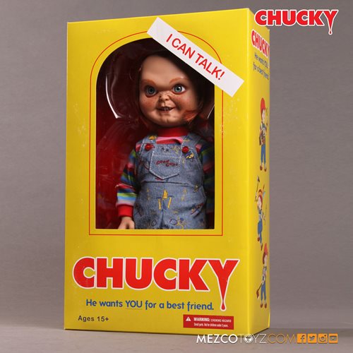 MEZCO - Child's Play Sneering Chucky (Talking Doll) (Figura de 40 cms)