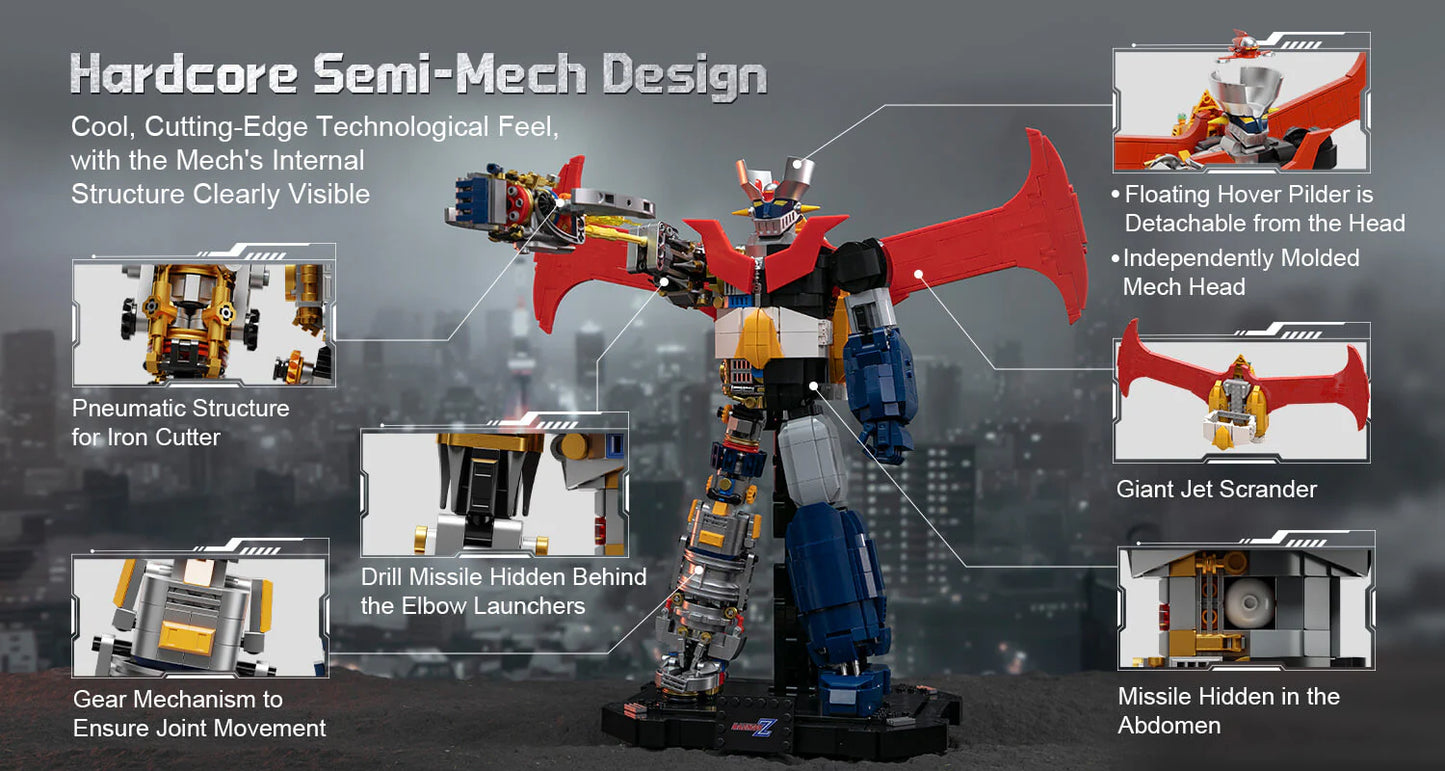 PANTASY - Mazinger - Mechanical Mecha (Bloques para armar y play set de 15")