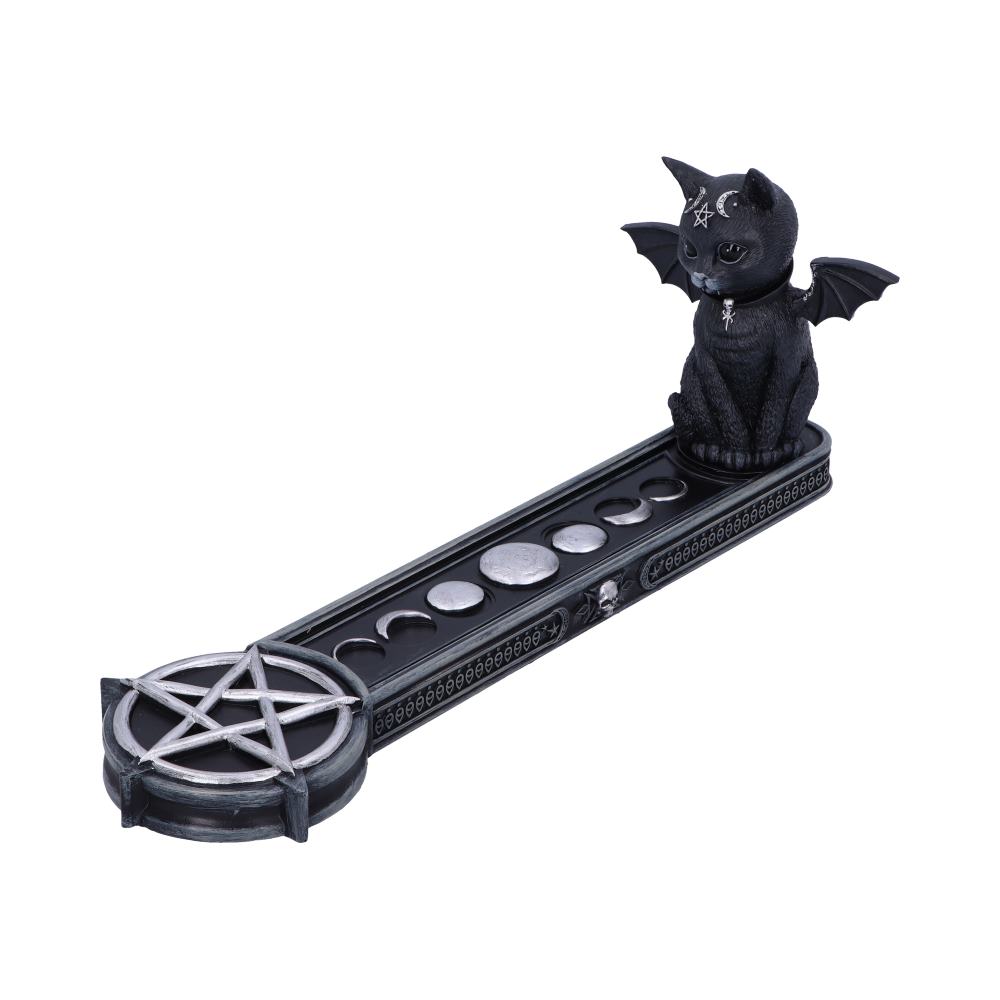 Nemesis Now - NN Core: Cult Cuties (gatos) - Quemador de incienso de 24cm - Malpuss incense holder (gato murcielago)