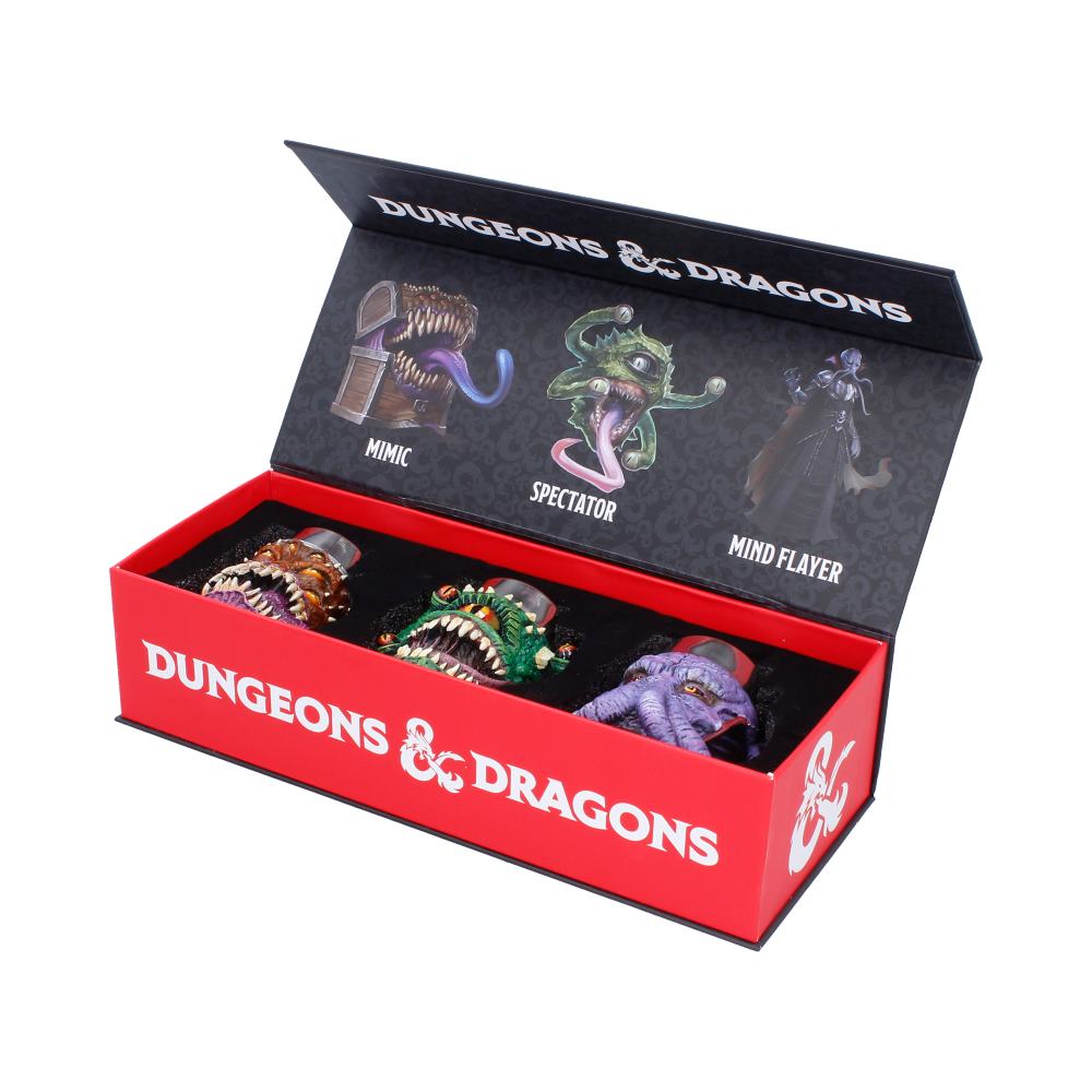 Nemesis Now - Dungeons and Dragons - Mini jarros de 8.8cm set x 3 - Mini Monster Tiny Tankards