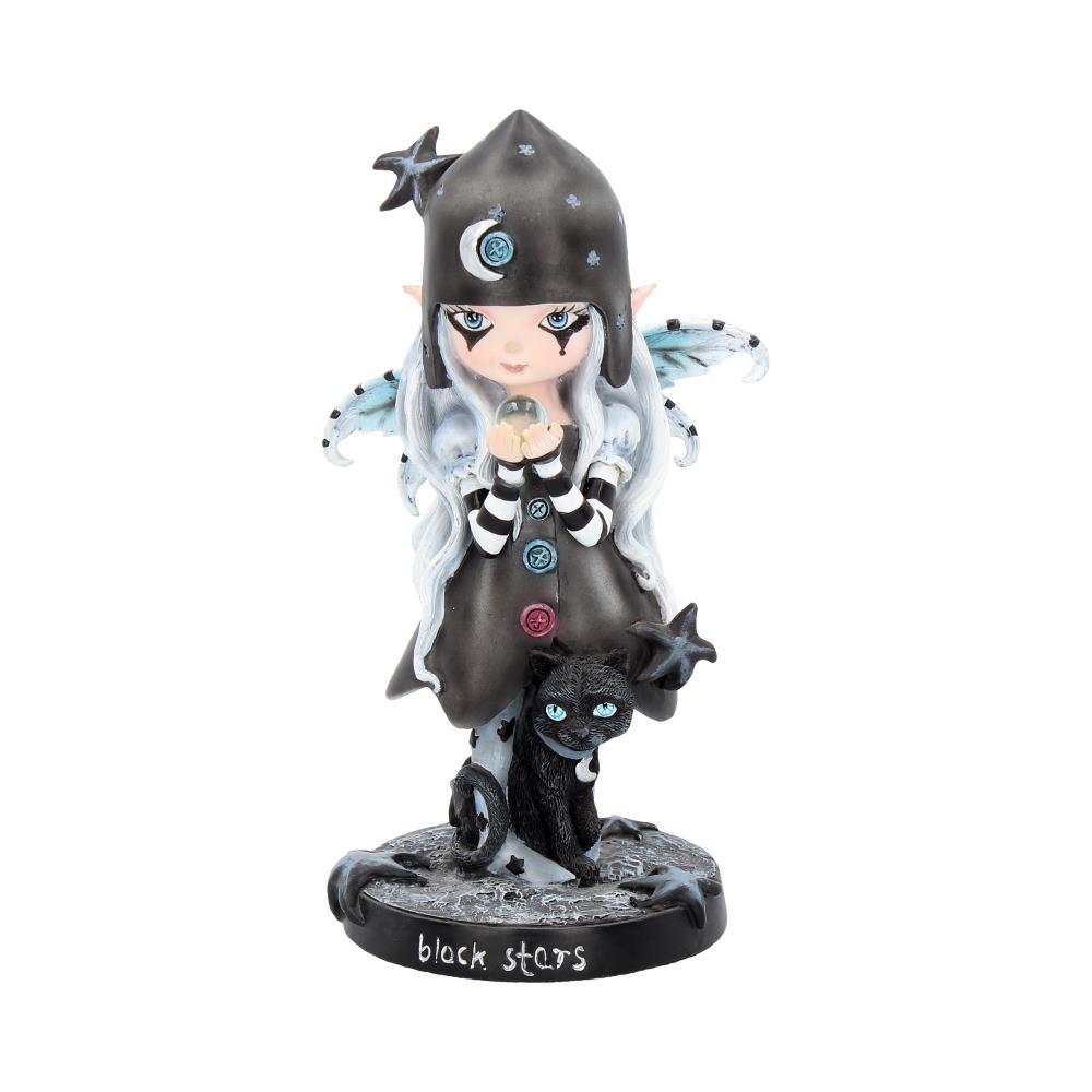 Nemesis Now - NN Core: Fairies - Adorno de 18cm - Black Stars (con gato)