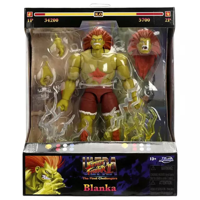 Jada Toys - Street Fighter II Ultra - Figura a escala de 6 pulgadas Deluxe - Blanka