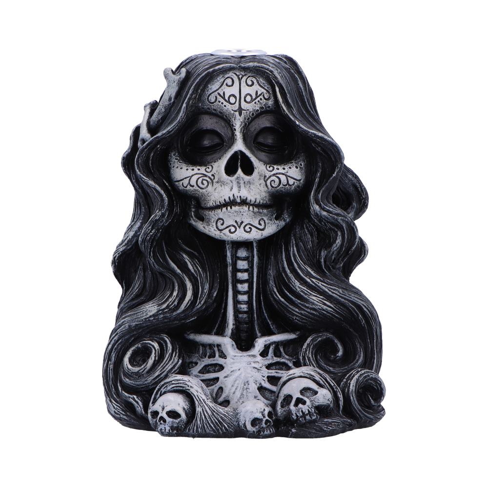 Nemesis Now - NN Core: Skulls - Adorno quemador de incienso de 16cm - Calavera's Offering Backflow Incense Burner