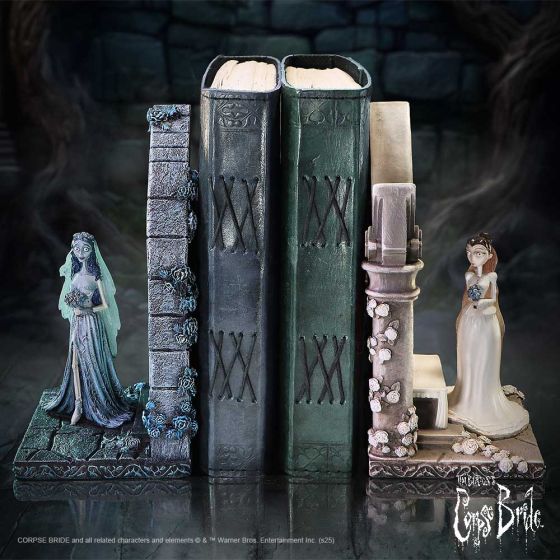 NEMESIS NOW - Corpse Bride Emily & Victoria Bookends (Set de tope de libros)
