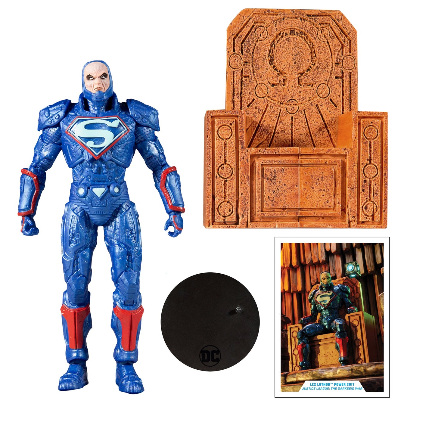 MC FARLANE - DC Multiverse: JLA: The Darkseid War - Lex Luthor (Blue Power Suit) (Figura de 7")