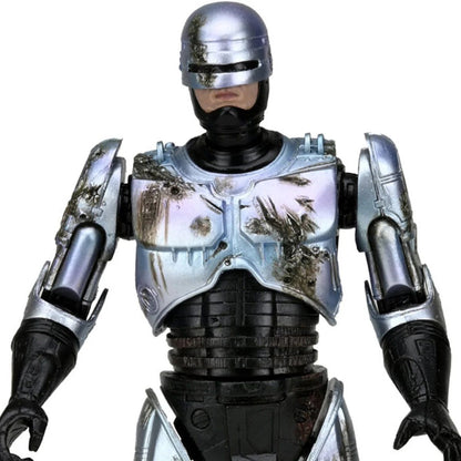 NECA - Robocop (35th Anniversary) - Figura a escala de 7 pulgadas Ultimate - Battle damaged Robocop with chair