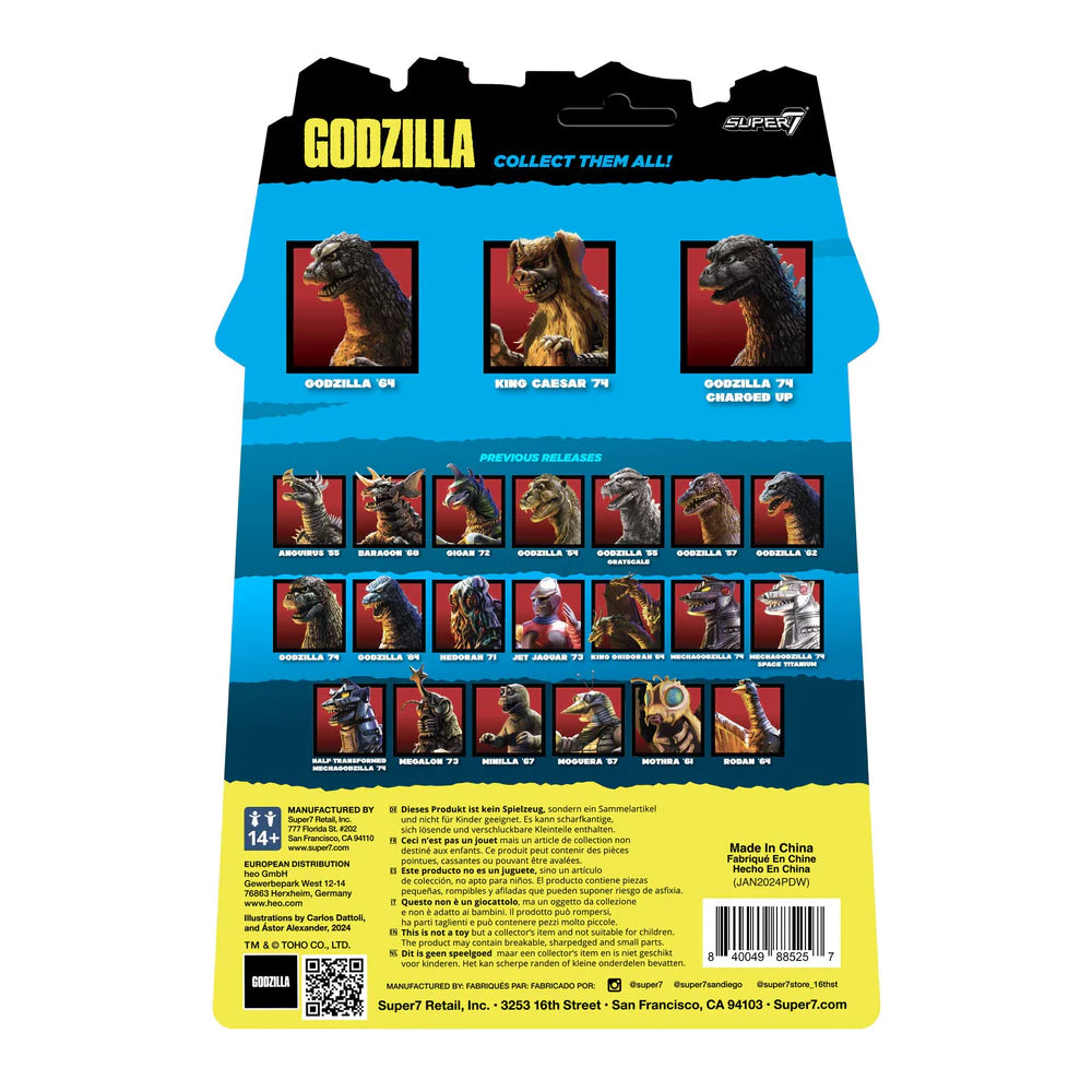 SUPER 7 - TOHO - Godzilla ReAction - Godzilla 1964 (Figura de 4")