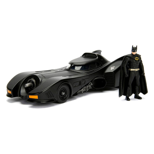 JADA TOYS - Batman - Die Cast Hollywood Rides - 1989 Batmobile with Batman Figure (Auto a escala 1:24)