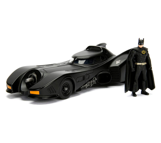 JADA TOYS - Batman - Die Cast Hollywood Rides - 1989 Batmobile with Batman Figure (Auto a escala 1:24)