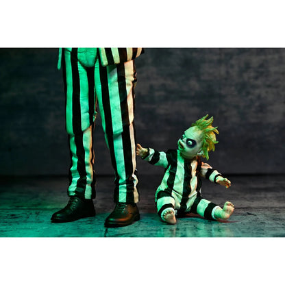 NECA - Beetlejuice Beetlejuice - Figura a escala de 7 pulgadas Ultimate - "Striped Suit" Beetlejuice