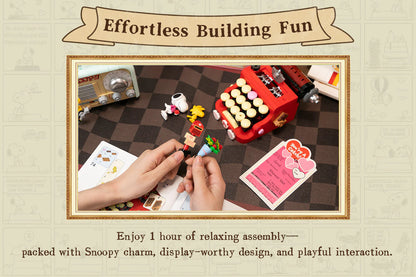 PANTASY - Snoopy (Peanuts) Retro Time Series - Máquina de escribir (Bloques para armar)