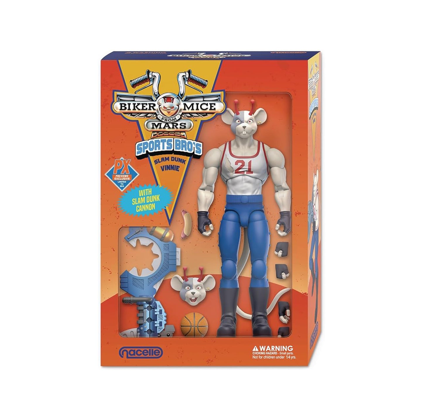 NACELLE - Biker Mice from Mars Sport Bros: Throttle + Vinnie + Modo (Figuras de 7" - Set de 3)