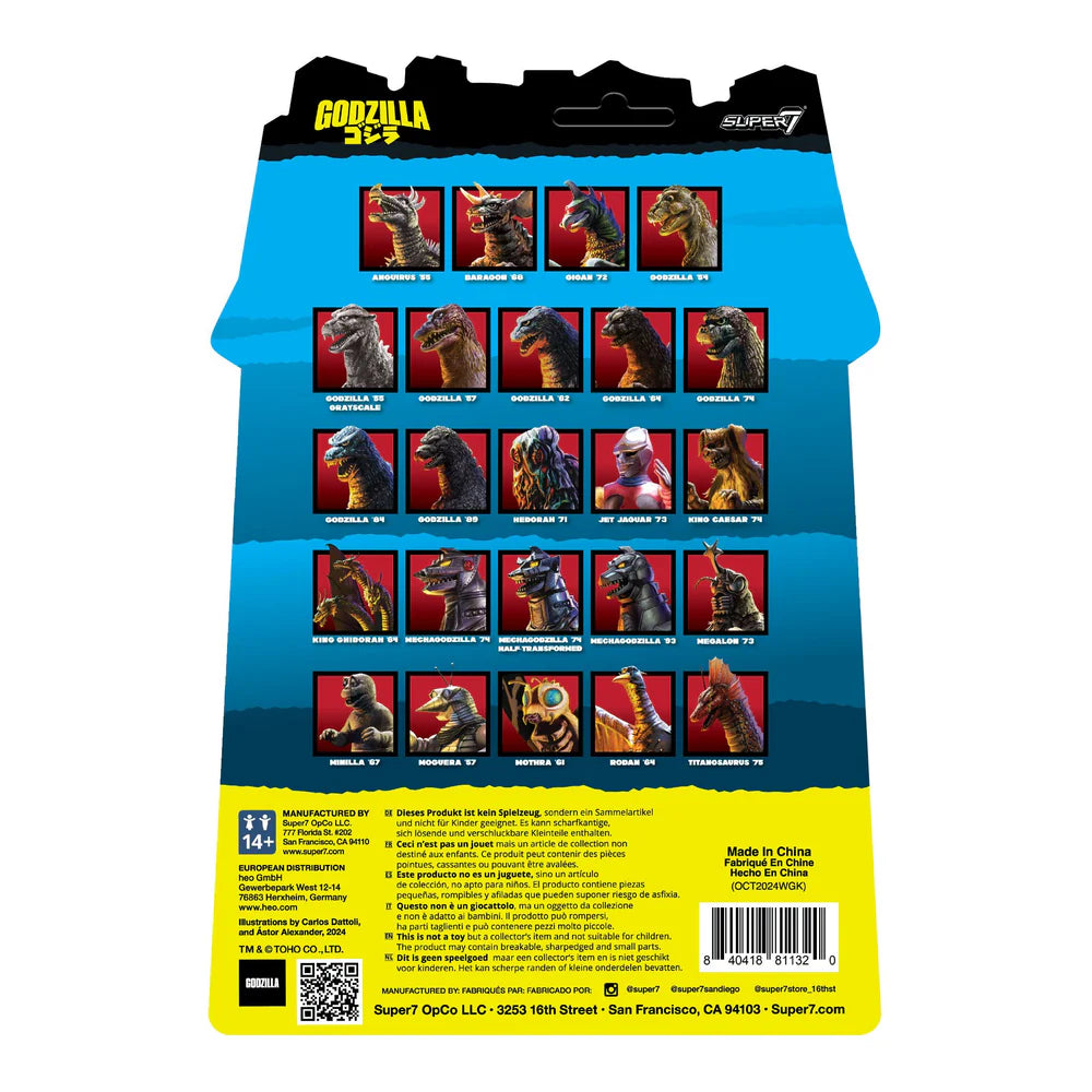 SUPER 7 - TOHO - Godzilla ReAction - Godzilla '89 (Figura de 4")