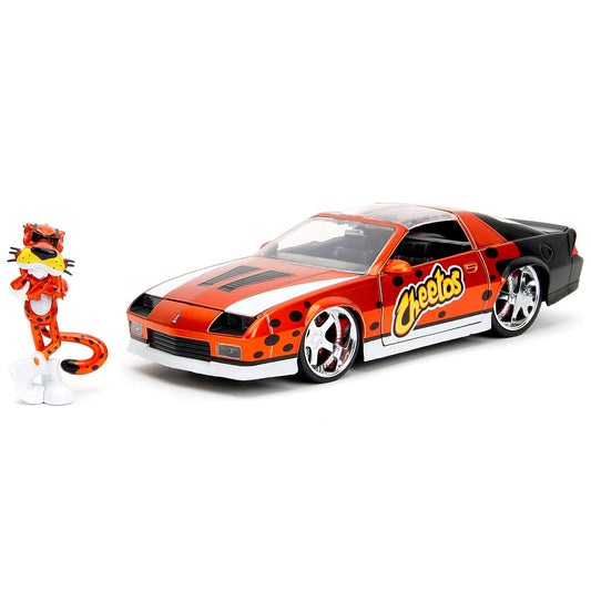 JADA TOYS - Cheetos-Chevy 1985 with Chester Cheetah - Die-cast Hollywood Rides (Auto a escala 1:24)
