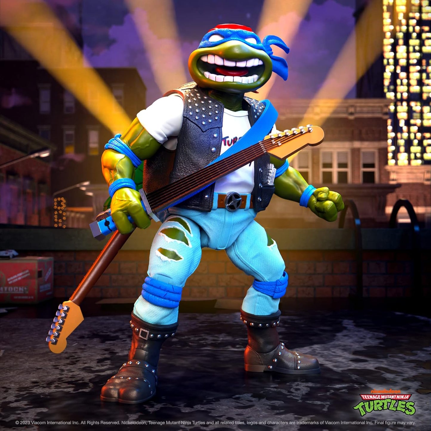 SUPER 7 - TMNT Ultimates! Wave 10 - Classic Rocker Leo (Figura de 7")