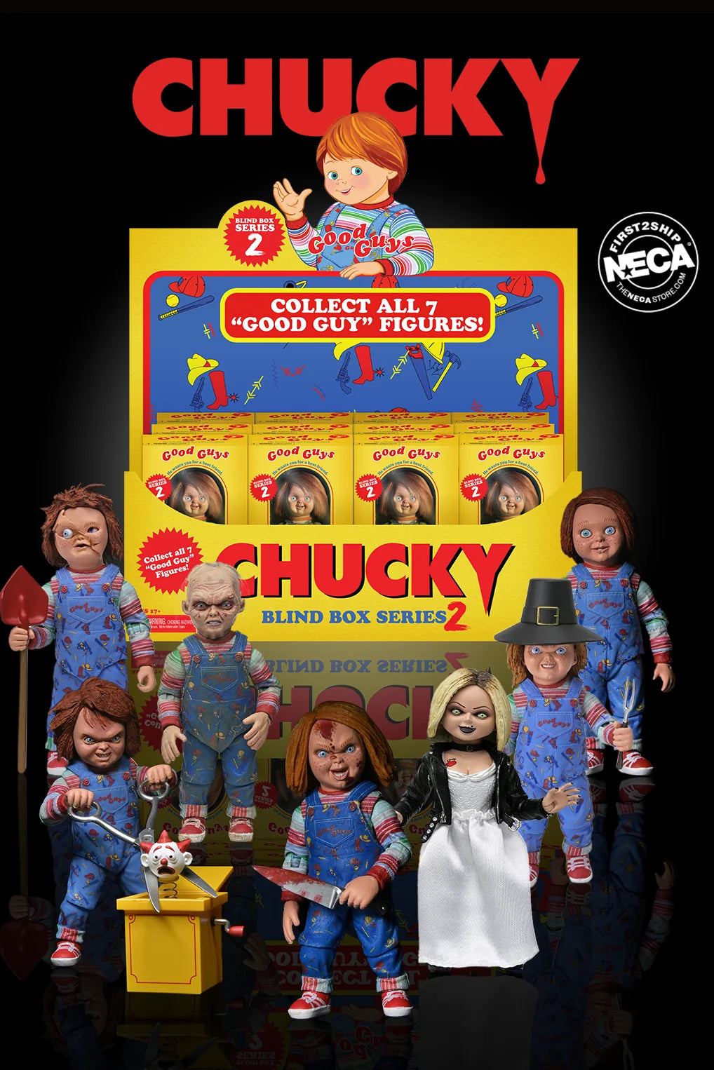 Chucky: Child's Play 2/Chucky (TV Series) - Figura a escala de 7 pulgadas - Series 2 "Good Guy"  BLING BOX