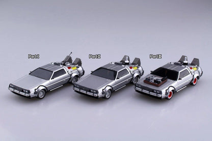 AOSHIMA - Back to The Future II - Pullback Time Machine Delorian (Vehículo escala 1:43) (Model Kit)