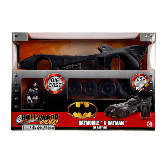 JADA TOYS - Batman - Die Cast Hollywood Rides - 1989 Batmobile with Batman Figure (Auto a escala 1:24)