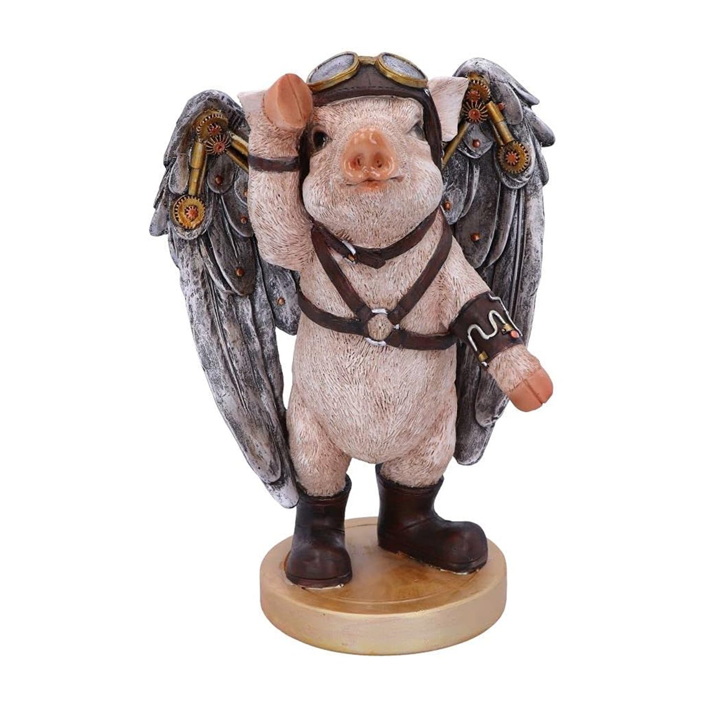 NEMESIS NOW - Steampunk Porky Pilot - Adorno de 23 cm