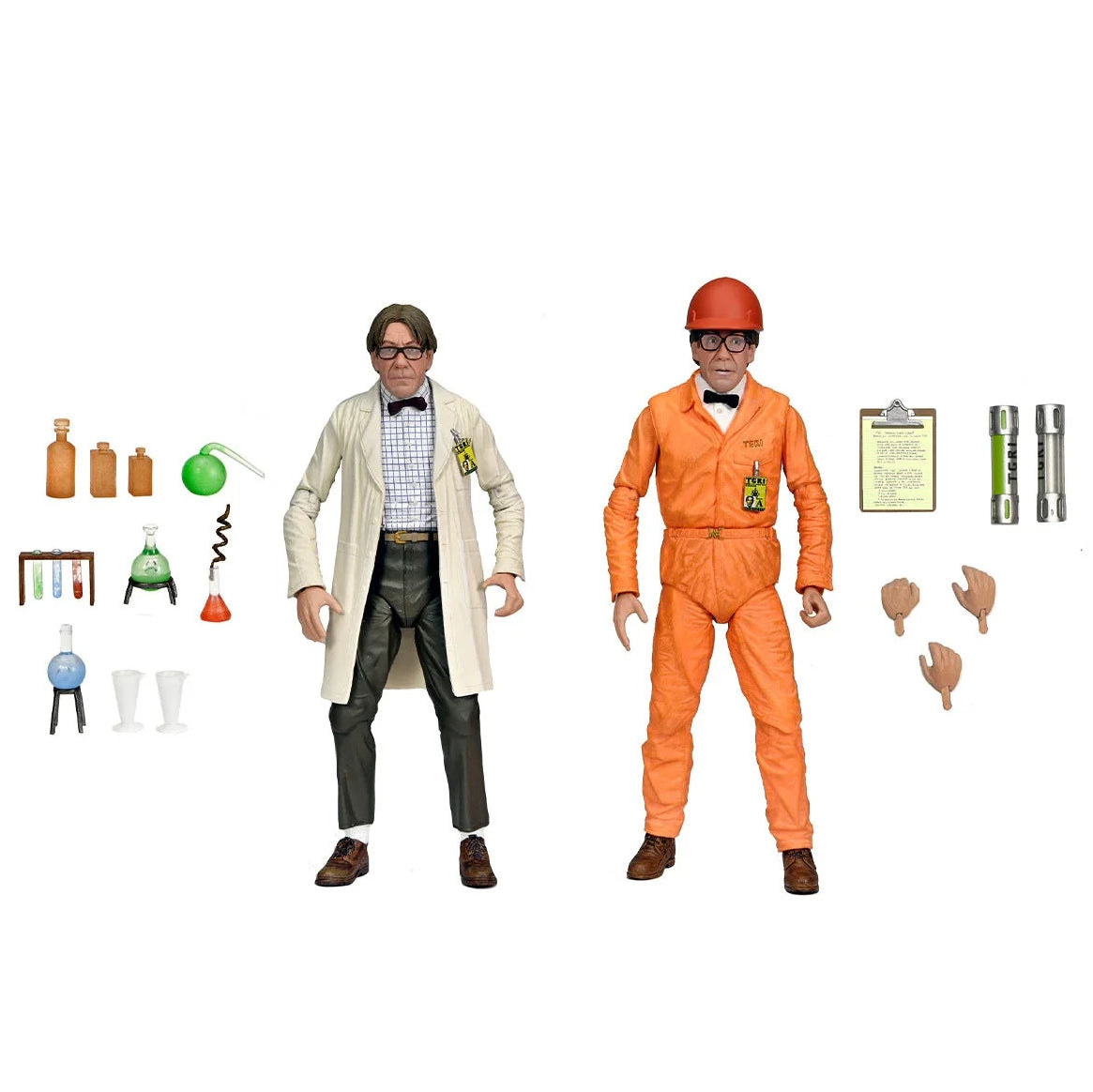 NECA - TMNT 2: Secret of the Ooze (Movie) 2pack - Lab Coat Professor Perry & Hazmat Suit Professor Perry (Figura de 7")