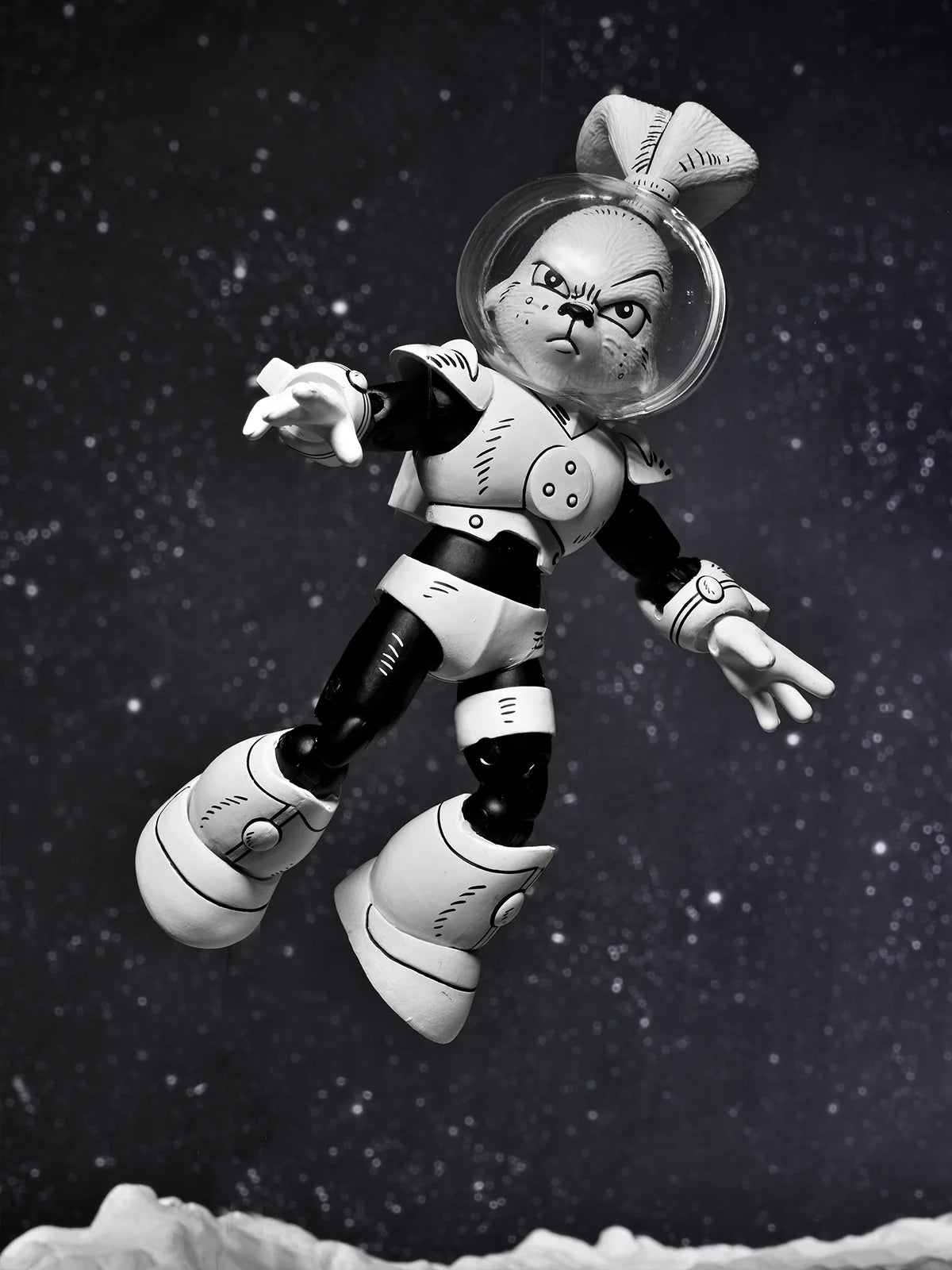 NECA - TMNT Usagi Yojimbo – Space Usagi Yojimbo Black & White Figure (Figura de 7")