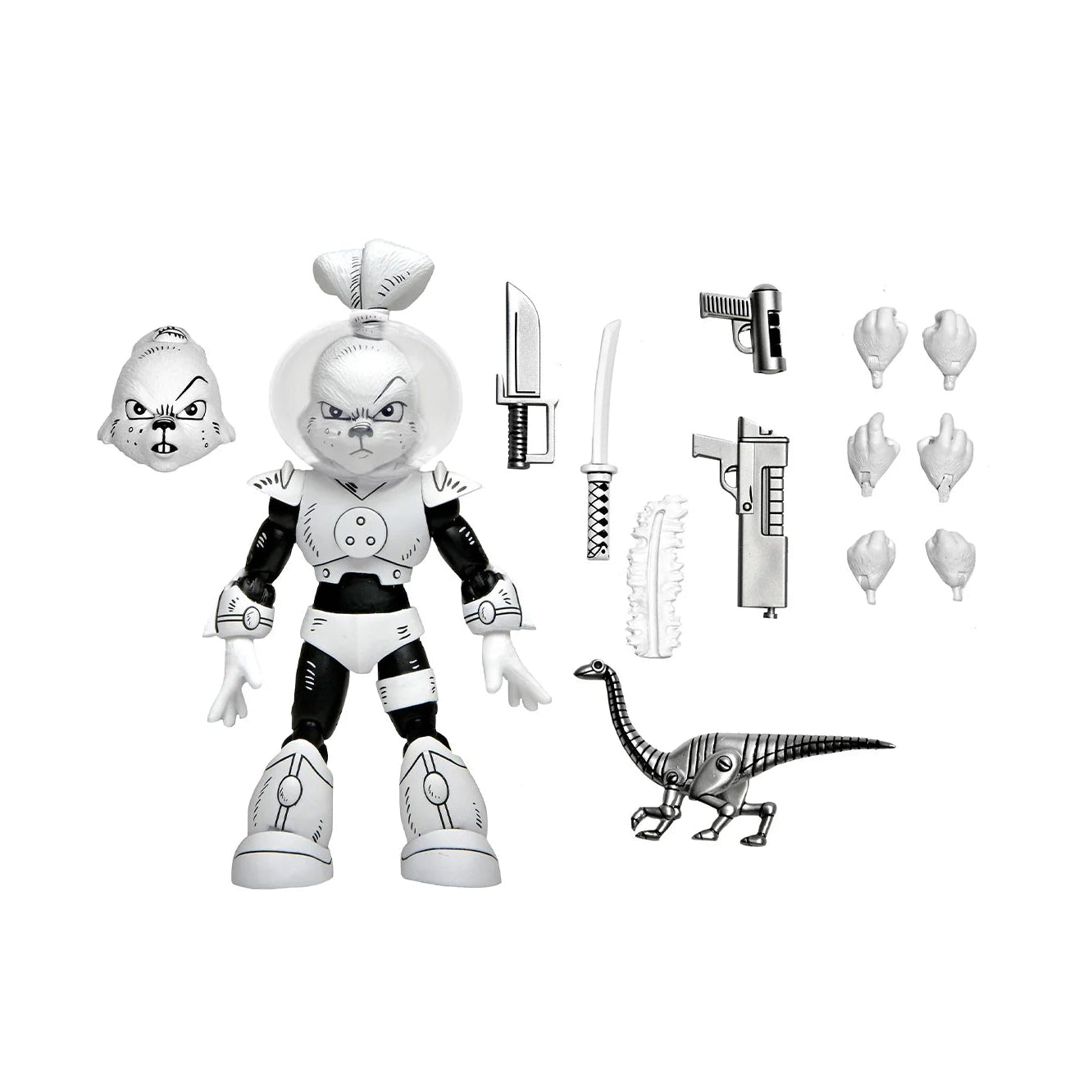 NECA - TMNT Usagi Yojimbo – Space Usagi Yojimbo Black & White Figure (Figura de 7")