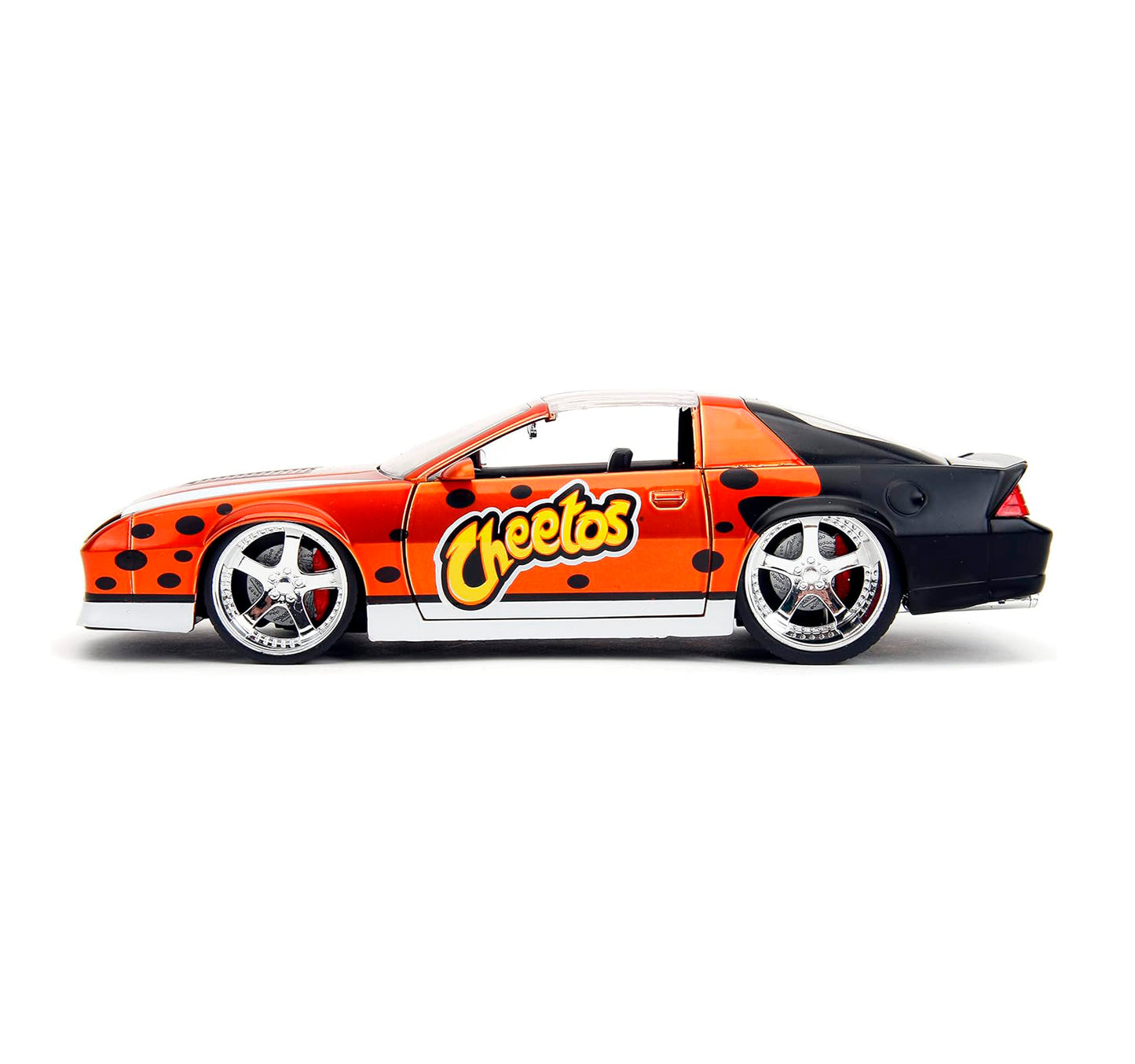JADA TOYS - Cheetos-Chevy 1985 with Chester Cheetah - Die-cast Hollywood Rides (Auto a escala 1:24)