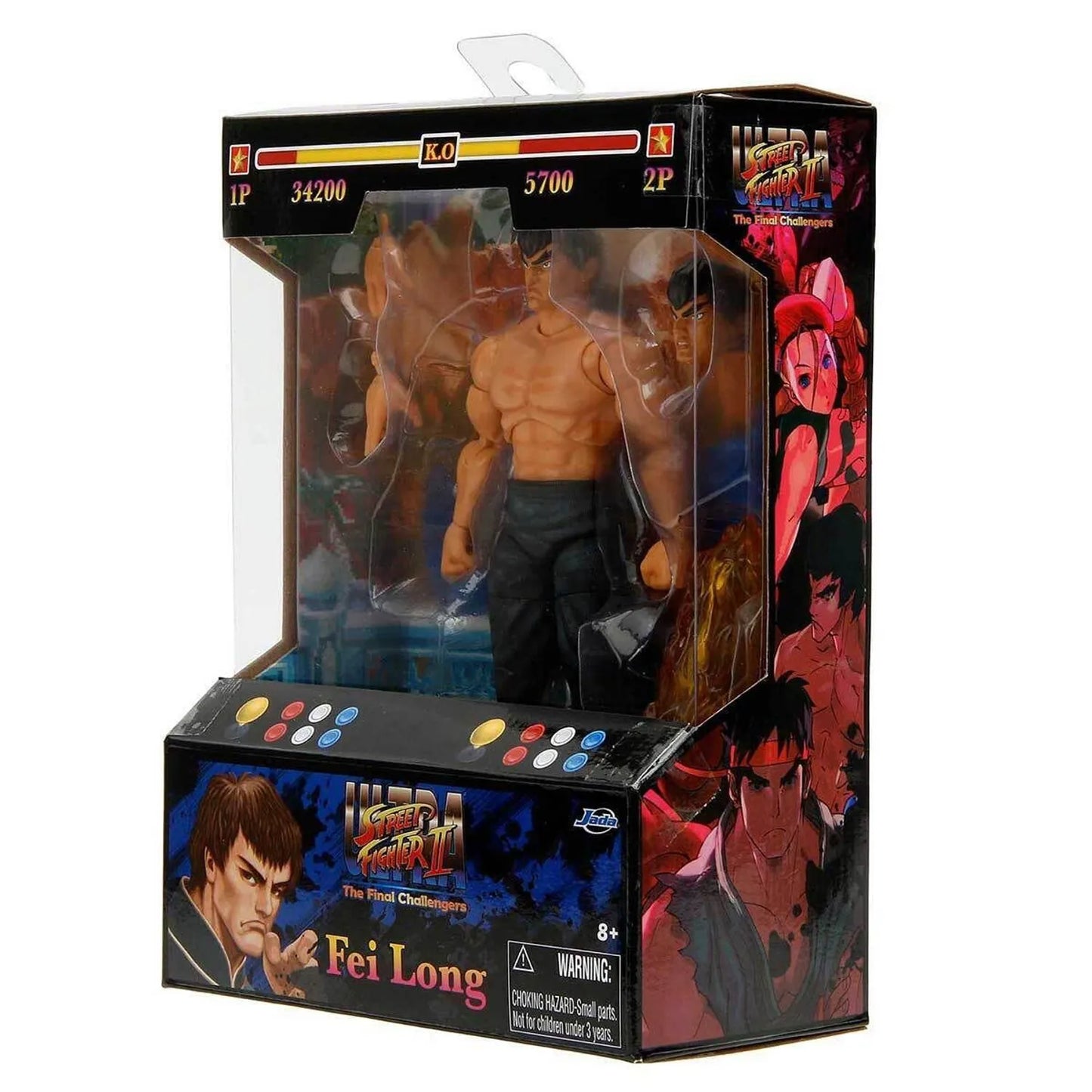 JADA TOYS - Street Fighter II Ultra: Fei Long (Figura de 6")