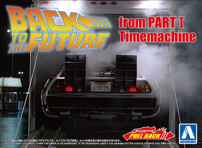 AOSHIMA - Back to The Future I - Pullback Time Machine Delorian (Vehículo escala 1:43) (Model Kit)