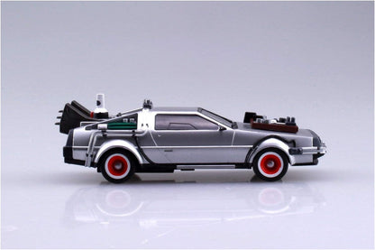 AOSHIMA - Back to The Future III - Pullback Time Machine Delorian (Vehículo escala 1:43) (Model Kit)
