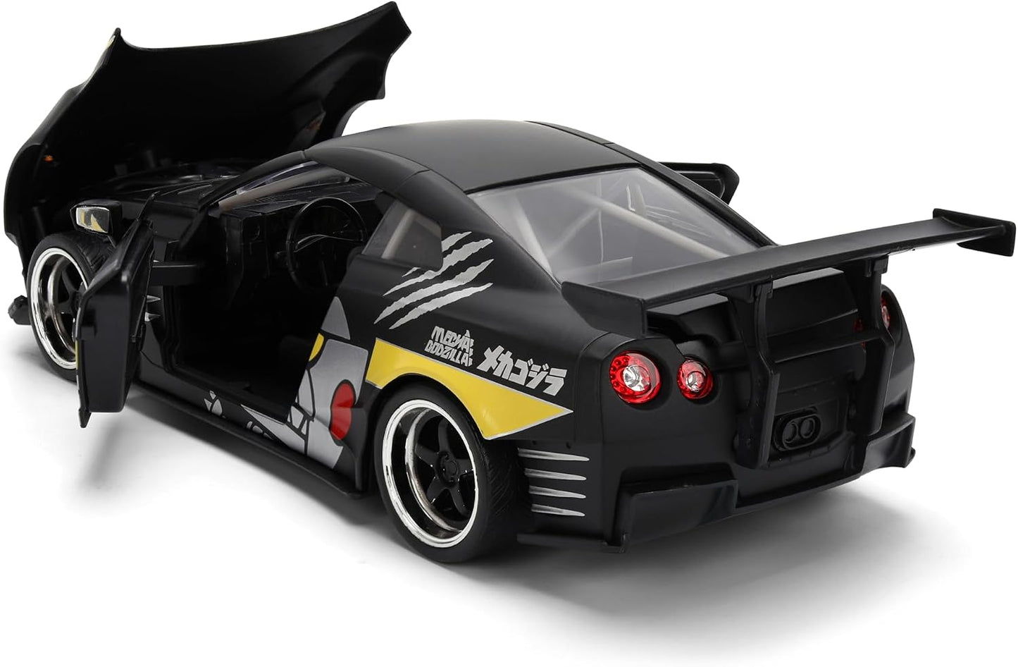 Godzilla - Vehiculo a escala de 1:24 Die-cast Hollywood Rides - Nissan 2009 GT-R Ben Sopra