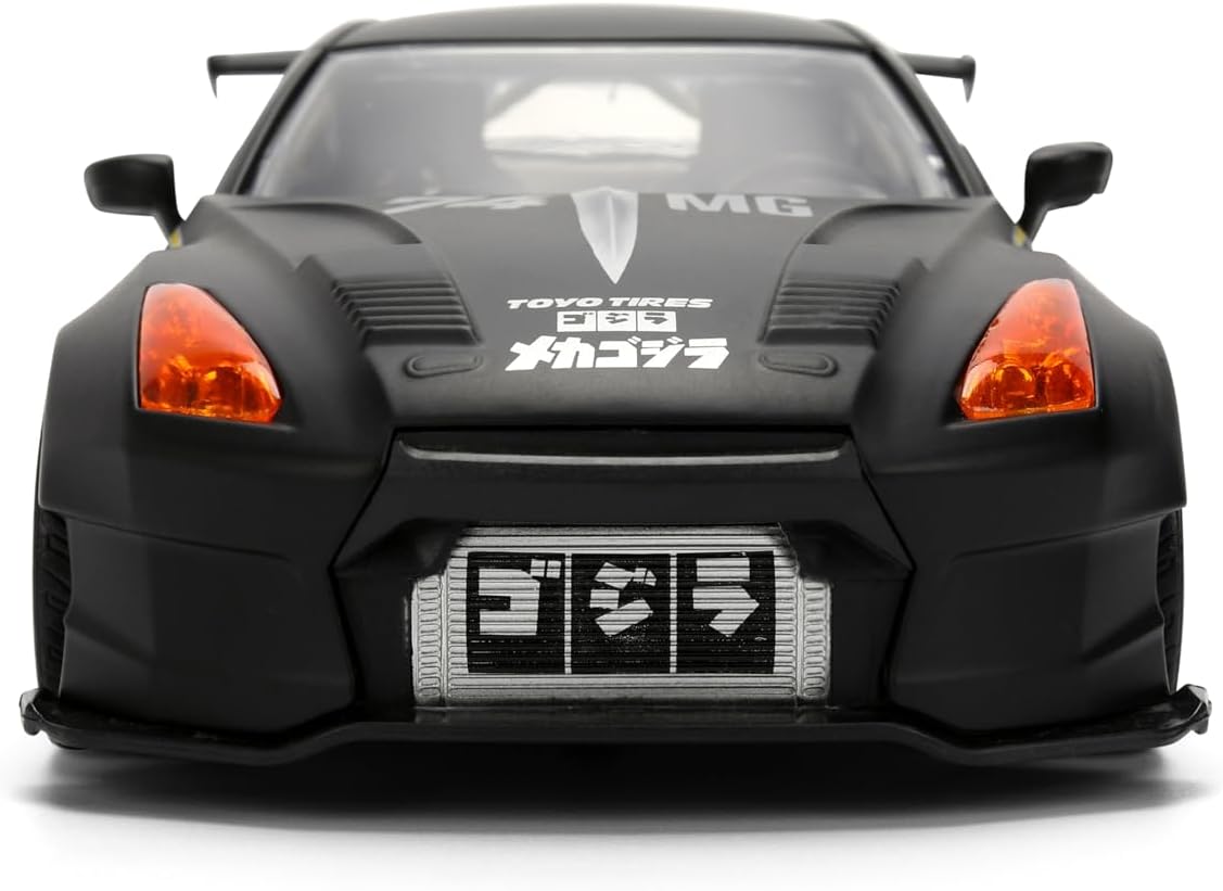 Godzilla - Vehiculo a escala de 1:24 Die-cast Hollywood Rides - Nissan 2009 GT-R Ben Sopra