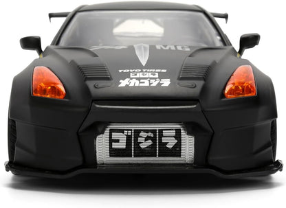 Godzilla - Vehiculo a escala de 1:24 Die-cast Hollywood Rides - Nissan 2009 GT-R Ben Sopra