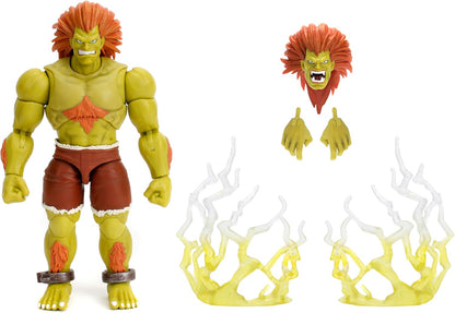 Jada Toys - Street Fighter II Ultra - Figura a escala de 6 pulgadas Deluxe - Blanka