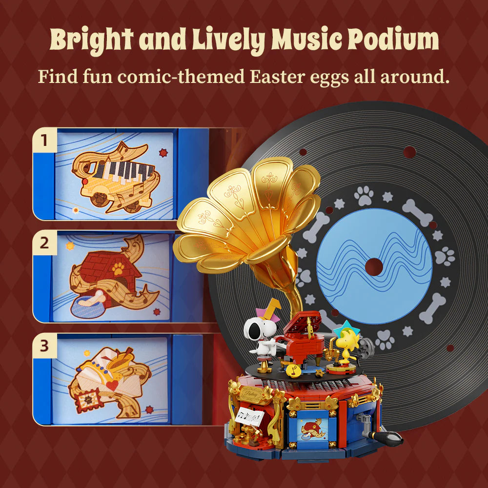 PANTASY - Snoopy (Peanuts) - Phonograph (Bloques para armar)