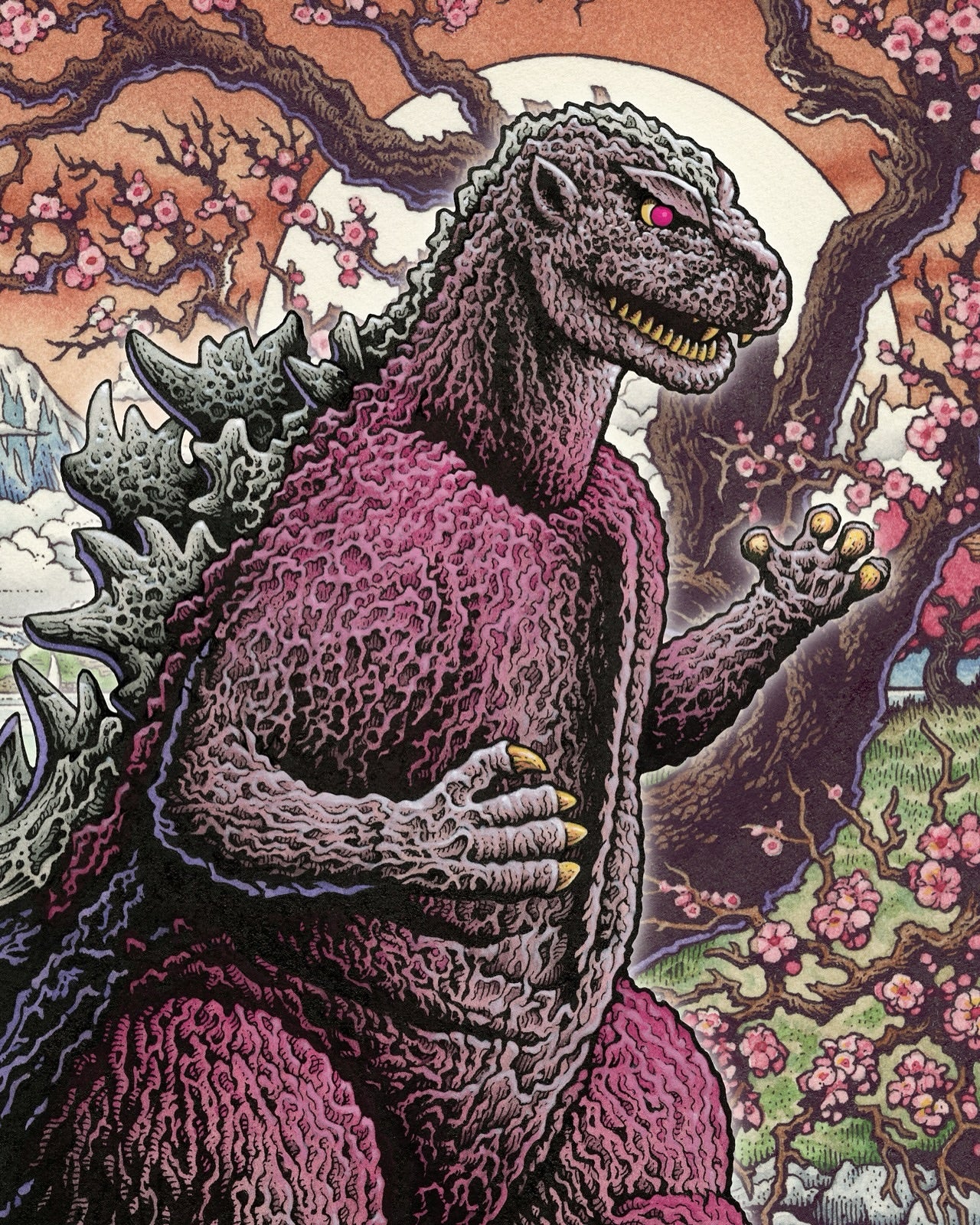 SUPER 7 - TOHO - Godzilla ReAction - Godzilla '54 (Cherry Blossom Festival) (Figura de 4")