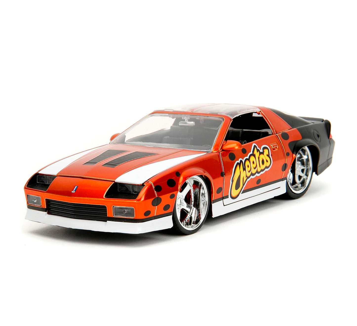 JADA TOYS - Cheetos-Chevy 1985 with Chester Cheetah - Die-cast Hollywood Rides (Auto a escala 1:24)