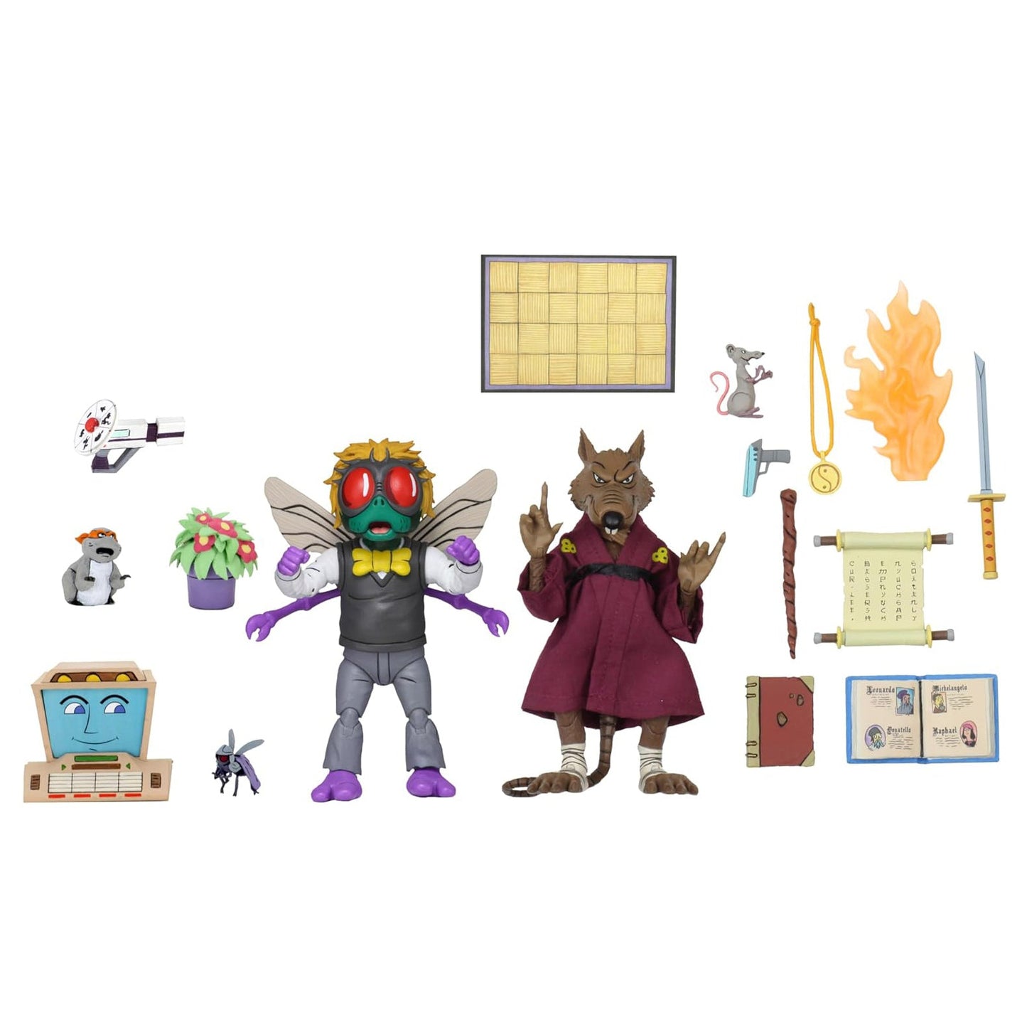 NECA - TMNT (Cartoon) - Splinter y Baxter 2 pack (Figura de 7")