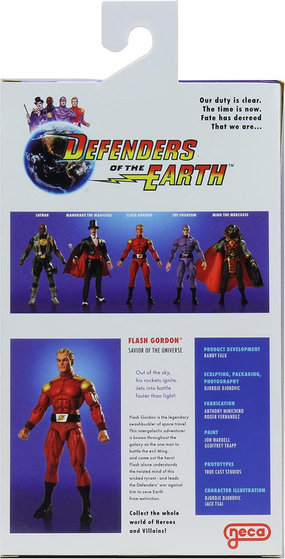 King Features: Defenders of the Earth - Figura a escala de 7 pulgadas Serie 1 wavex3 fig ind - Flash Gordon - NECA