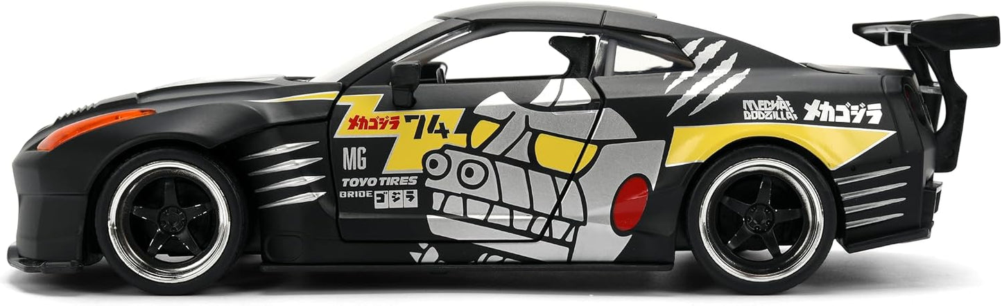 Godzilla - Vehiculo a escala de 1:24 Die-cast Hollywood Rides - Nissan 2009 GT-R Ben Sopra