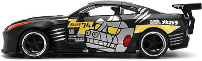 Godzilla - Vehiculo a escala de 1:24 Die-cast Hollywood Rides - Nissan 2009 GT-R Ben Sopra