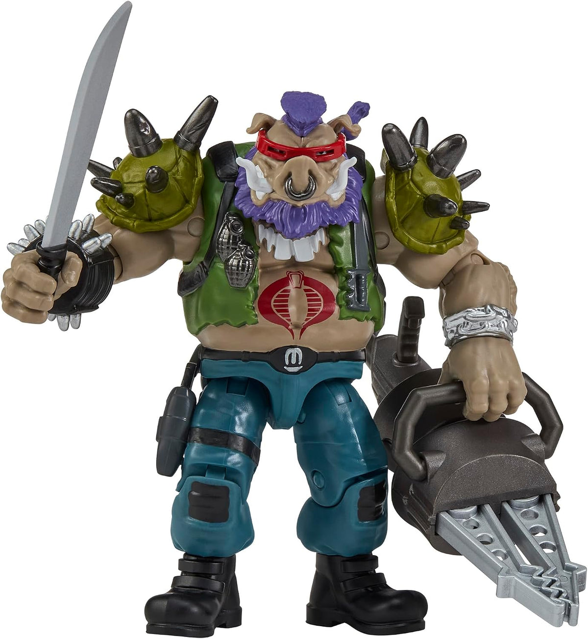 TMNT X GI JOE - Figura de 5 pulgadas - Bebop x Ripper