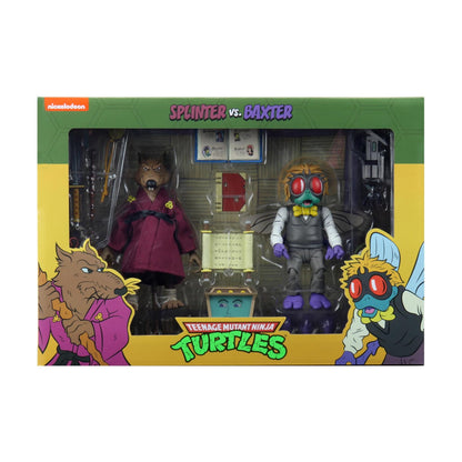 NECA - TMNT (Cartoon) - Splinter y Baxter 2 pack (Figura de 7")
