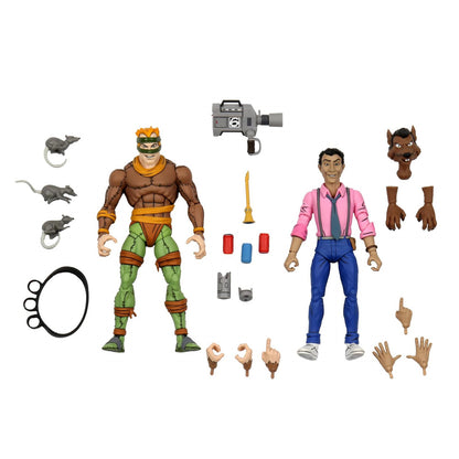 NECA - TMNT (Cartoon) - Rat King y Vernon 2 pack (Figura de 7")