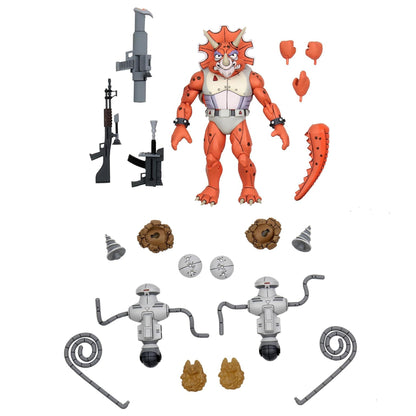 NECA - TMNT (Cartoon) - Triceraton Infantryman y Roadkill Rodney 2 pack (Figura de 7")