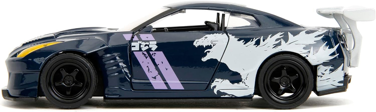 Godzilla 2009 - Vehiculo a escala de 1:32 Die-cast Hollywood Rides - 2009 Nissan GT-R R35  - Ben Sopra