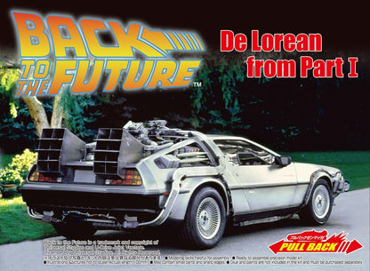 AOSHIMA - Back to The Future I - Pullback Time Machine Delorian (Vehículo escala 1:43) (Model Kit)